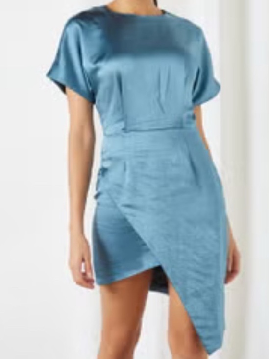 Elliatt Dresses & Skirts - Elliatt Mini Dress Asymmetrical Teal Black Tie Wedding Cocktail Elegant Size XS